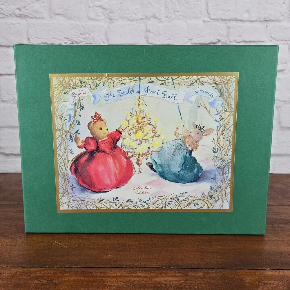 Muffy VanderBear Yule Jewel Ball Rubies & Emeralds Signed 2001 Limited‎ Edition